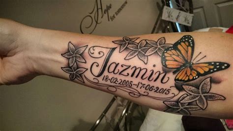 tatuaje con el nombre jazmin|Tatuaje de jazmín